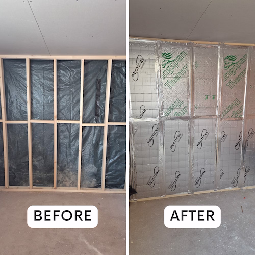 Basement remodeling before and after showing transformed space with modern design